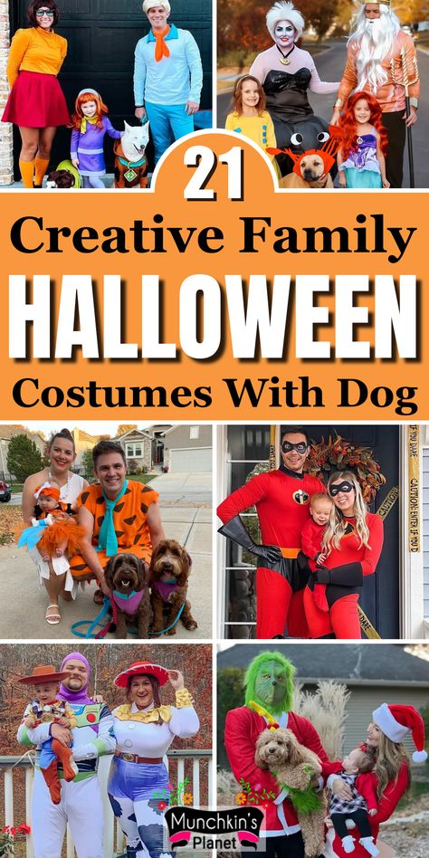 Creative Family Halloween Costumes With Dog Large Family Halloween Costumes Disney, Halloween Costume Matching Dog, Lilo And Stitch Family Costume With Dog, Family Halloween Costume With Two Dogs, Halloween Costumes 2 People 2 Dogs, Cute Halloween Costumes With Your Dog, Family Of 3 And A Dog Halloween Costumes, Family Halloween Costumes For 3 And Dog, Family Of 4 Halloween Costumes With Dog