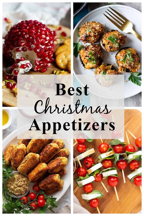 Christmas Hor Devours, Christmas Eve Appetizers Vegetarian, Best Christmas Party Food, Christmas Party Appetizers Make Ahead, Christmas Starter Ideas, Christmas Appetizer Buffet, Christmas Tapas Ideas Dinner Parties, Appetizers For Christmas Dinner, Christmas Party Entrees