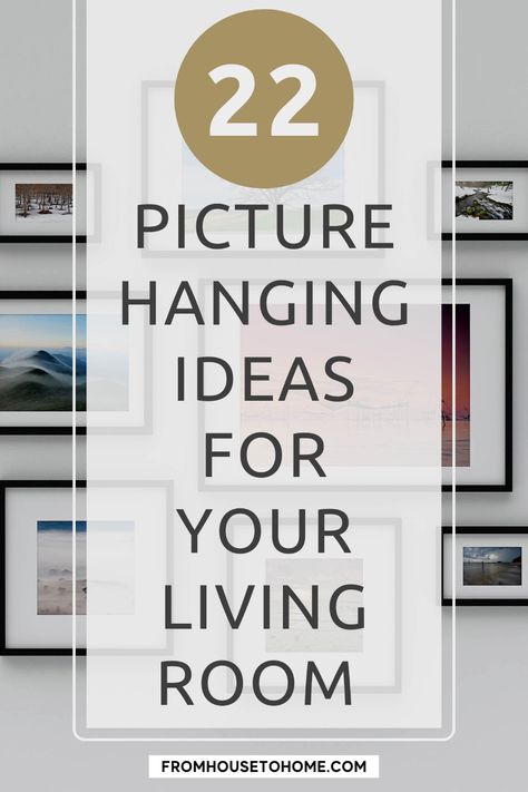 Pictures On Walls Ideas, Picture Wall Ideas Around Window, Paintings Layout On Wall, Placing Pictures On Wall Layout, Wall Arrangements For Pictures, Picture Grouping Ideas, Gallery Wall With Landscape Photos, How To Hang Vertical And Horizontal Pictures, Decorate Wall With Pictures