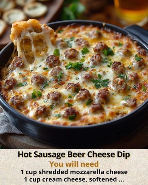 Ashley’s Recipes | Hot Sausage Beer Cheese Dip | Facebook Hot Sausage Beer Cheese Dip Recipe, Hot Sausage Beer Cheese Dip, Gathering Appetizers, Sausage Beer Cheese Dip, Holiday Munchies, Creative Cookery, Beer Cheese Dip Recipe, Beer Dip, Dip Dip