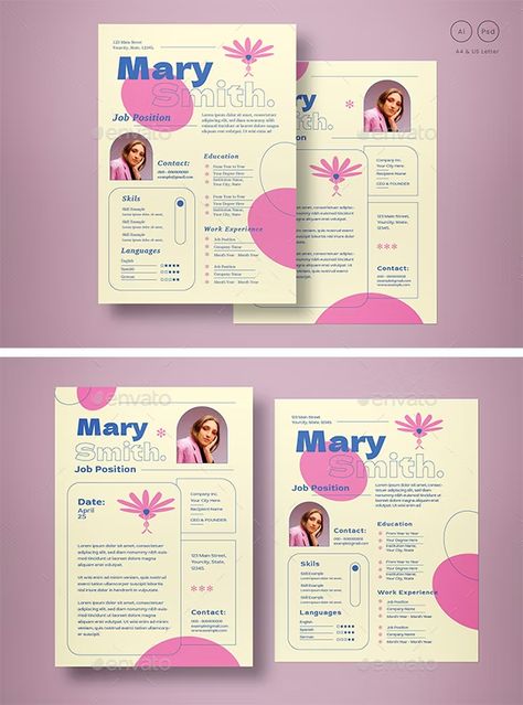 Cute Resume Design, Creative Cv Layout, Graphic Design Resume Examples, Fun Resume Design, Cv Design Graphic Designer, Graphic Design Resumes, Graphic Design Cv Creative, Graphic Designer Cv Ideas, Resume Graphic Designers