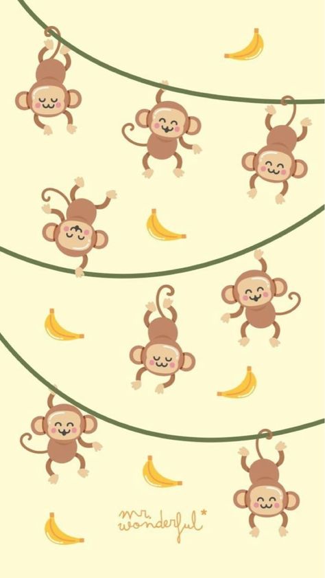 Sfondo animaletto 🐵🐵🐵🐵🐵🍌🍌🍌 Wallpapers, Monkeys, Bananas, Aesthetic Monkey Wallpaper, Aesthetic Monkey, Monkey Wallpaper