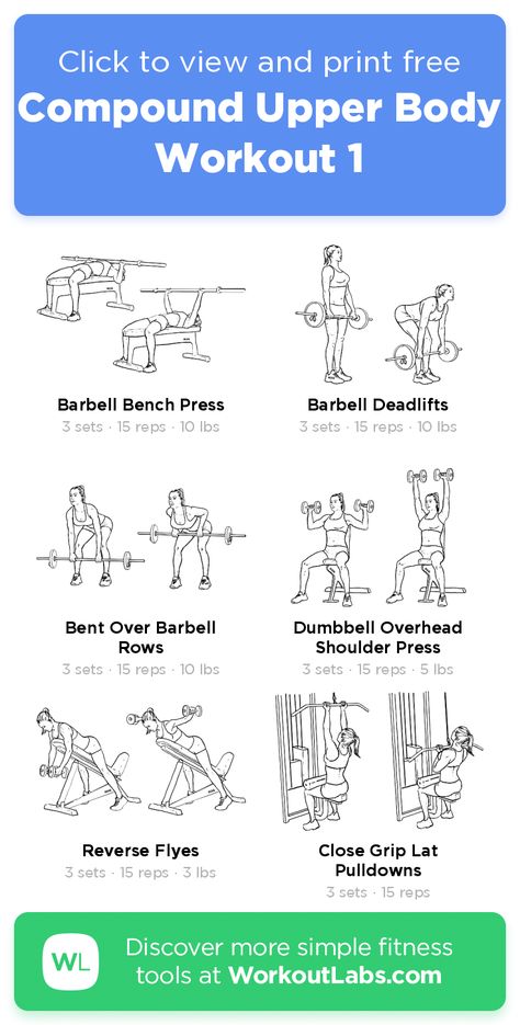 Workout Plan Upper Body Gym, Compound Lower Body Workout, Upperbody Exercises Gym, Upper Body Compound Workout, Upper Body Machine Workout Gym, Compound Upper Body Workout, Compound Strength Exercises, Upper Body Workout At Gym For Women Strength Training, Compound Upper Body Exercises