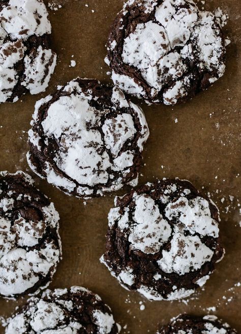 Crinkle Cookies Chocolate, Italian Hot Chocolate, Seasonal Baking, Crinkle Cookies Recipe, Chocolate Crinkle, Espresso Cookie, Chocolate Crinkle Cookies, Chocolate Crinkles, Chocolate Espresso