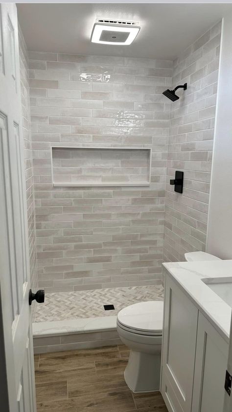 Tiny Home Remodel Ideas, Shower Remodel Neutral, Basic Master Bath Remodel, Bathroom Small Shower Ideas, Farmhouse Shower Remodel Ideas, Shower Stall Tile Ideas Walk In, Remodled Bathrooms Ideas, Bathrooms Shower Ideas, Prefabricated Showers Bathroom