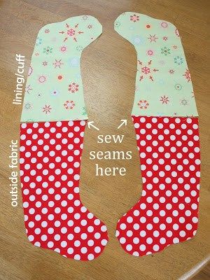 96 Diy Christmas Stocking Pattern, Easy Diy Stockings, Easy Christmas Stockings, Christmas Stocking Tutorial, Simple Stocking, Stocking Template, Christmas Stockings Sewing, Stocking Tutorial, Sewing Easy