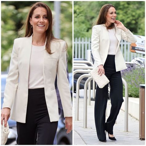 Cream Blazer Outfit, Kate Middleton Style Outfits, Prins William, Long Blazer Jacket, Cream Blazer, Middleton Style, Zara Blazer, Zara New, Kate Middleton Style