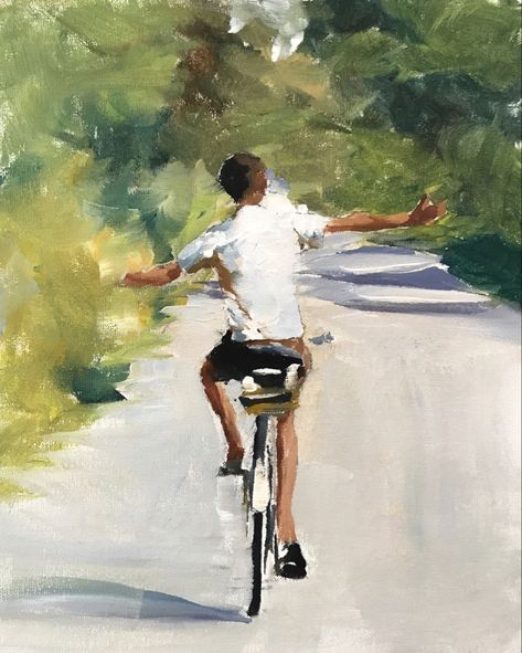 Bicycle Painting Canvas, Cycle Painting Canvas, Bike Painting Canvas, Bicycle Art Painting, Cycling Painting, Oil Painting Ideas, Bike Painting, Cycle Painting, Bicycle Art Print