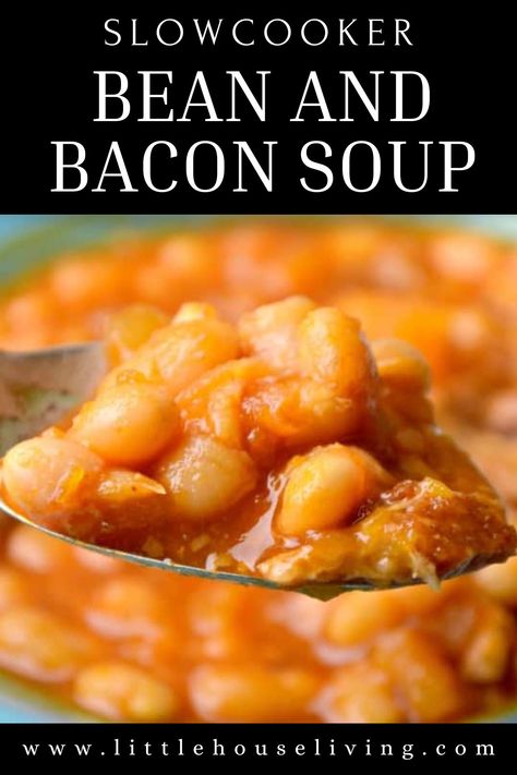 Imagine coming home to the aroma of warm, hearty, and mouthwatering Crockpot Bean and Bacon Soup filling your home! With only a few simple ingredients, you can whip up this delicious and nutritious meal in just a few hours, making it the perfect comfort food for the whole family. Get ready to dive into the world of flavorful soups, as we share our secrets to creating the ultimate crockpot bean and bacon soup! Bean With Bacon Soup Crockpot, Bean Soup Crockpot Easy, Homemade Bean And Bacon Soup, Navy Bean And Bacon Soup, Campbells Bean And Bacon Soup Dip, Bacon Bean Soup, Bean And Bacon Soup Crockpot, Bacon And Bean Soup, Bean And Bacon Soup Recipe