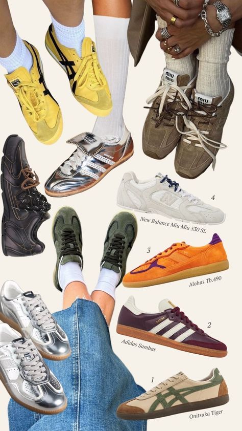 Footwear Trends 2023 | Footwear Trends 2023 Forcast - Fashion Tips Tricks Styling Colorful Sneakers, Trendy Shoes New Balance, 2024 Trend Shoes, Aloha Sneakers Outfit, Onitsuka Tiger Shoes Outfit, Sneakers Trend 2024, Sneakers Fashion 2024, Trending Shoes 2024 Women, Trend Shoes 2024