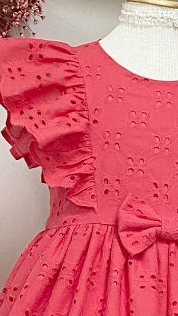 Kids Cotton Frocks Design, Lace Dress For Kids, Cotton Frocks For Kids, Frocks For Kids, Simple Frock Design, Simple Frocks, African Dresses For Kids