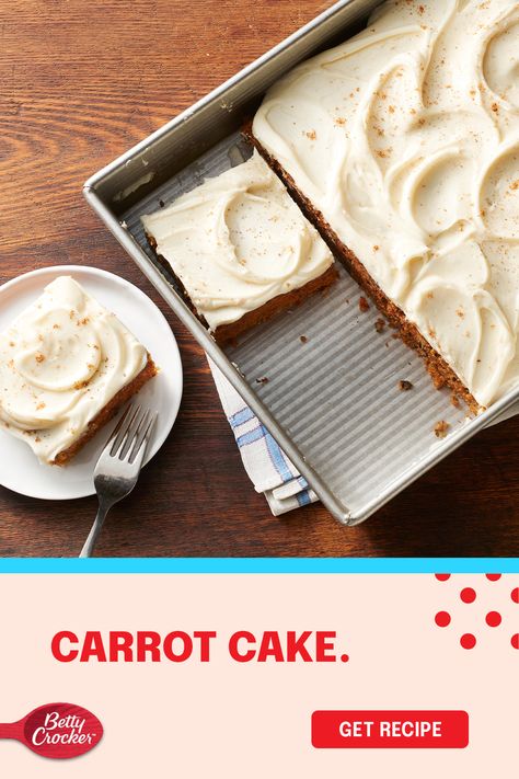 Carrot Cake Betty Crocker Carrot Cake, Easy Carrot Cake Recipe, Carrot Cake Topping, Carrot Cake Recipe Easy, Betty Crocker Recipes, Easy Carrot Cake, French Cake, Flourless Cake, Carrot Cake Recipe