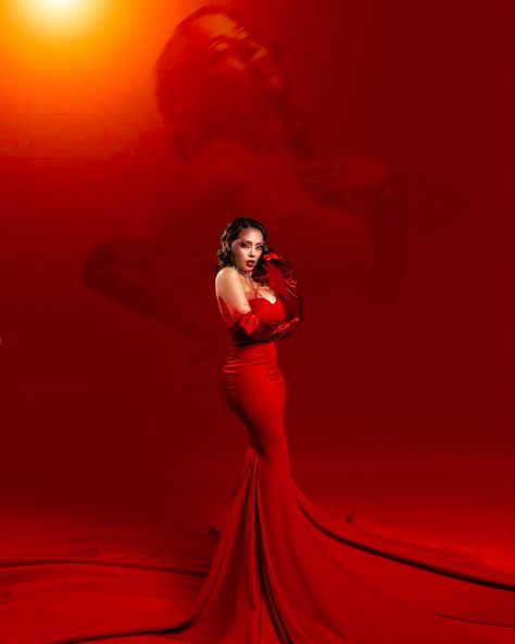 Red Monochromatic Photoshoot, Christmas Photography Studio, Red Gown Photoshoot, Staircase Shoot, Red Dress Birthday Photoshoot, Red Theme Photoshoot, Fall Studio Photoshoot, All Red Photoshoot, Red Birthday Photoshoot