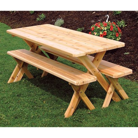 Western Furniture, Bentwood Rocker, L Furniture, Cedar Furniture, Picnic Table Bench, Table And Bench Set, Picnic Bench, Bench Set, Recycled Furniture