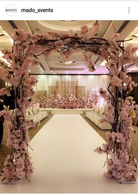 Debut Theme Ideas 18th Simple, Debut Theme Ideas, Cherry Blossom Wedding Theme, Debut Theme, Marriage Hall, Arabian Wedding, Quince Decor, Quinceanera Pink, Quinceanera Themes Dresses