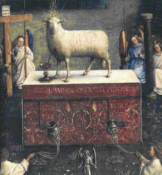 Jesus Lamb, Ghent Altarpiece, John Chrysostom, Jan Van Eyck, Agnus Dei, Jesus Christ Images, Eucharist, Stock Art, Catholic Art