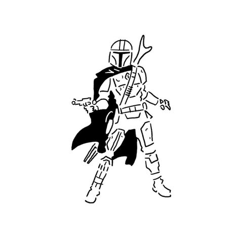 The Mandalorian Tattoo Ideas, Starwars Art Drawing, The Mandalorian Drawing, Mandalorian Tattoo Ideas, Grogu Tattoo, Starwars Drawings, Mandalorian Tattoo, Star Wars Art Drawings, 심플한 그림