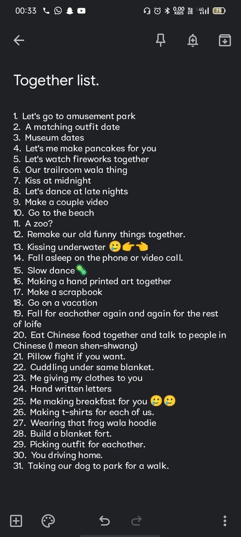 Boyfriend List Things To Do, Bucket List For Boyfriend, Things We Should Do Together Boyfriend, Together Lets Liste Best Friend, Summer Bucket List Bf And Gf, Boyfriend Bucket List Ideas, Cute Date Ideas Simple, Stuff To Do For Your Boyfriend, Spend The Night With Boyfriend Bag List