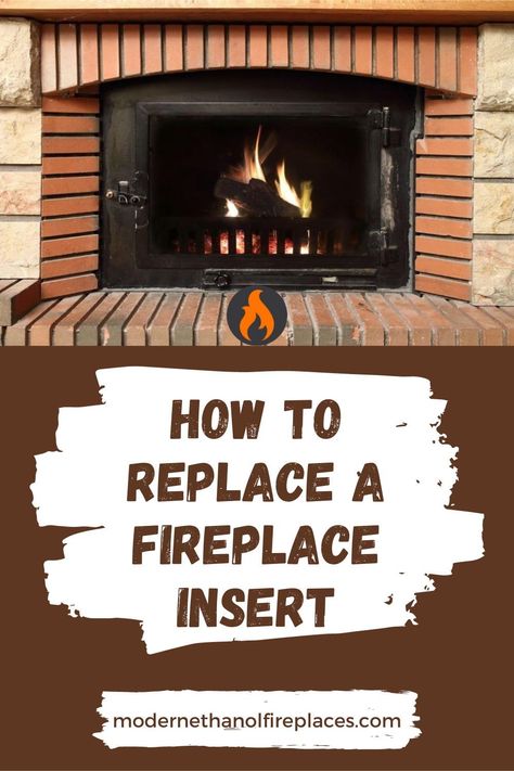 Do you want to replace your wood-burning or gas fireplace with a modern electric unit? Then we're here to help! Installing an electric fireplace insert, whether a wood insert or a firebox, is typically a simple process. You shouldn't require many tools, and it shouldn't take all day. In this tutorial, we'll cover the most basic methods and the tools you'll need to get the job done in no time. Replacing Fireplace Insert, Electric Fireplace Insert Existing Fireplace, Replace Wood Fireplace With Electric, Replace Fireplace Insert, Replace Gas Fireplace With Electric, Gas Fireplace Insert Ideas, Fireplace Insert Ideas, Prefab Fireplace, Wood Fireplace Inserts