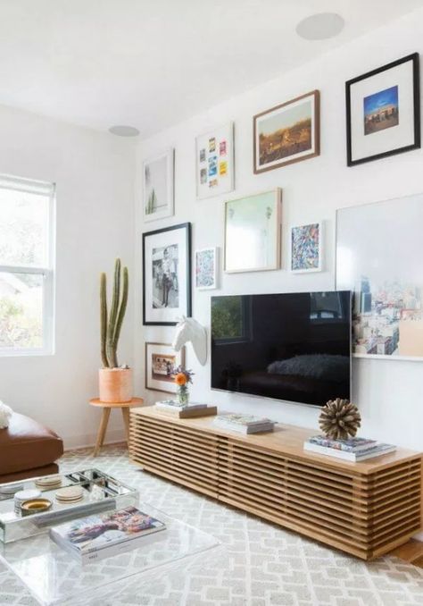 Tv Gallery Wall, Tv Wall Decor Ideas, Wall Inspiration, Tv Wall Decor, 아파트 인테리어, Living Room Tv Wall, A Living Room, Living Room Tv, Small Living Room