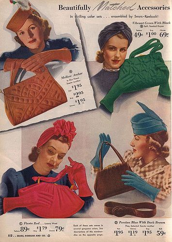 1940s Accessories | Flickr - Photo Sharing! Fashion 1940s, Vintage Gloves, Adored Vintage, Vintage Wardrobe, 40s Fashion, Retro Mode, 1940s Dresses, Women's Hats, Vintage Purses