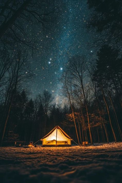 Pitch a tent under the stars and get ready for a magical night of camping! 🌌 These top camping spots offer clear skies, stunning views, and the ultimate outdoor adventure. ✨ #StarryNights #CampingAdventures #OutdoorLife #NatureLovers #Wanderlust Camping Under Stars, Campfire Under The Stars, Campground Aesthetic, Tent Camping Aesthetic, Camping Pictures, Aesthetic Camping, Camping Under The Stars, Angelcore Aesthetic, Night Camping