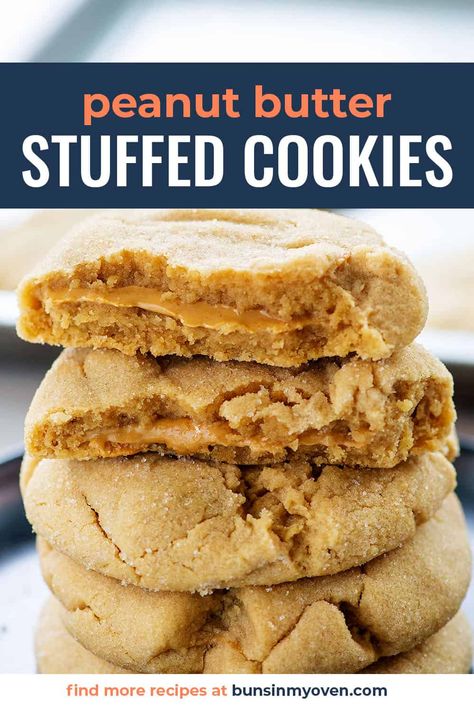 Softest Peanut Butter Cookies, Peanut Butter Twists, Peanut Butter Cheesecake Cookies, Peanut Butter Filled Cookies, Peanut Butter Stuffed Cookies, Stuffed Peanut Butter Cookies, Fluffy Cookies, Peanut Butter Jelly Cookies, Stuffed Cookies