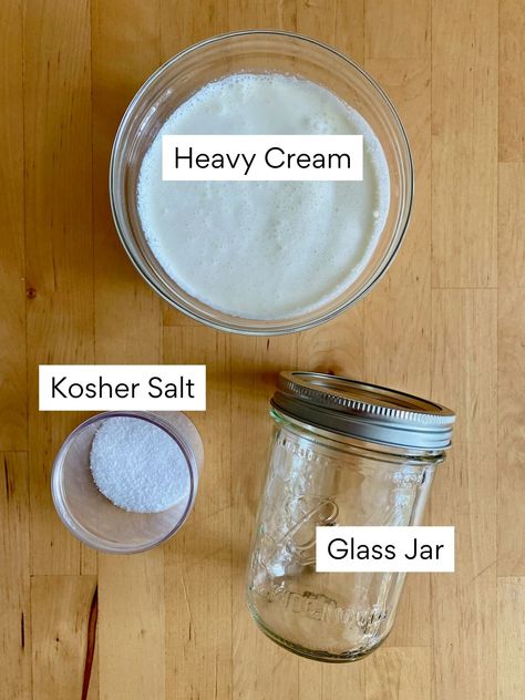 How to Make Butter in a Jar - Everyday Homemade Mason Jar Butter How To Make, Homemade Butter Mason Jar, Butter In Mason Jar, How To Make Butter In A Mason Jar, How To Make Butter, Making Butter In A Jar, Homeschool Experiments, Making Butter From Heavy Cream, Butter In A Jar For Kids