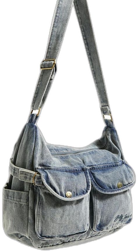 Jean Crossbody Bag, Urban Outfitters Denim Bag, 2000s Bags, Mochila Jeans, Recycled Jeans Bag, My Style Bags, Jean Purse, Diy Clothes Design, Recycled Jeans