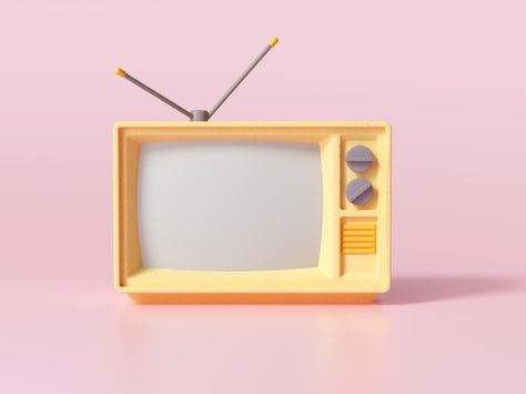 Pink Tv, Old Television, Tv Aesthetic, Blank Screen, Heart Ribbon, Vintage Television, Lettering Alphabet Fonts, Digital Assets, Vintage Tv