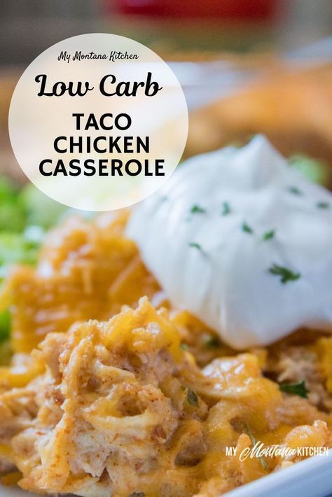 Taco Chicken Casserole, Low Carb Fast Food, Chicken Taco Casserole, Taco Chicken, Low Carb Tacos, Low Carb Casseroles, Low Carb Chicken Recipes, Chicken Taco, Taco Casserole