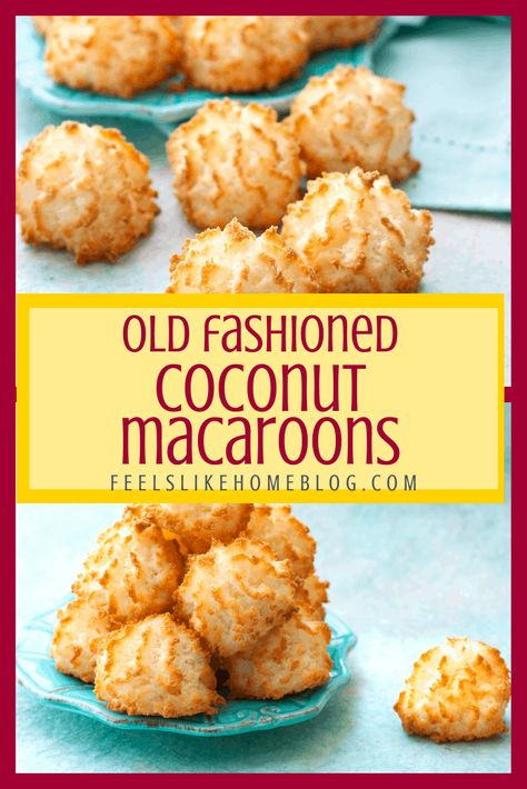 The Best Coconut Macaroon Recipe | Quick & Easy Gluten-Free Cookies Coconut Macaroons Recipe Gluten Free, Best Coconut Macaroons, Gluten Free Coconut Macaroons, Macaroon Recipe, Coconut Macaroons Easy, Macaroons Recipe, Coconut Macaroon, Coconut Macaroons Recipe, Dairy Free Cookies