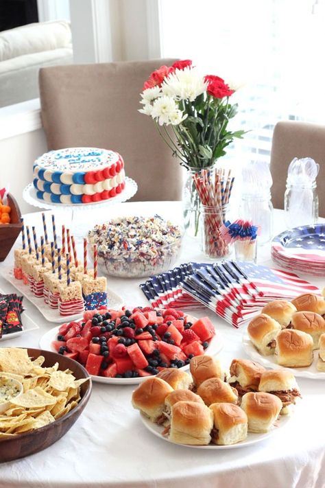 American Themed Party, 4th Of July Party Ideas, Food And Desserts, American Foods, America Party, Usa Party, American Party, Patriotic Food, 4th Of July Desserts