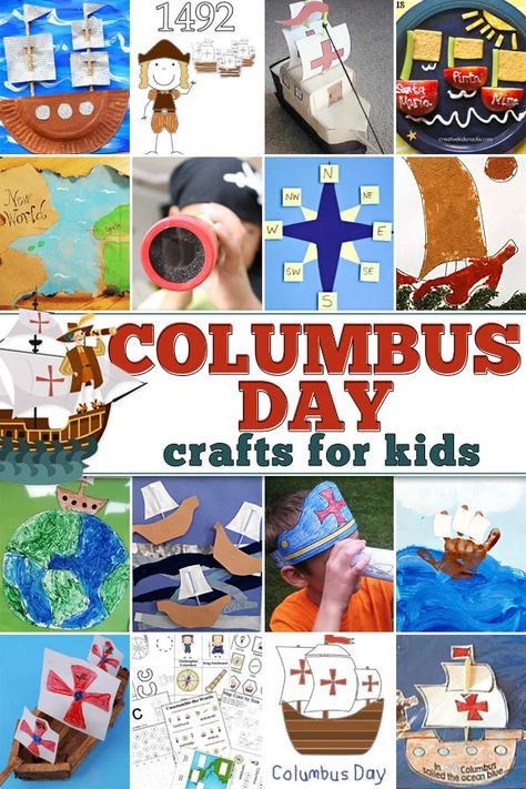 Columbus Day Crafts For Toddlers, Columbus Day Craft, Columbus Day Crafts Preschool, Columbus Day Crafts For Kids, Columbus Day Activities For Kids, Columbus Day Kindergarten, Columbus Day Activities, Kindergarten Columbus Day Activities, Christopher Columbus Activities For Kindergarten