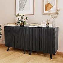 Doors For Kitchen, Black Sideboard Buffet, Cabinet Console Table, Cabinet Console, Modern Sideboard Buffet, Dining Room Server, Kitchen Dining Living Room, Wood Credenza, Accent Storage Cabinet