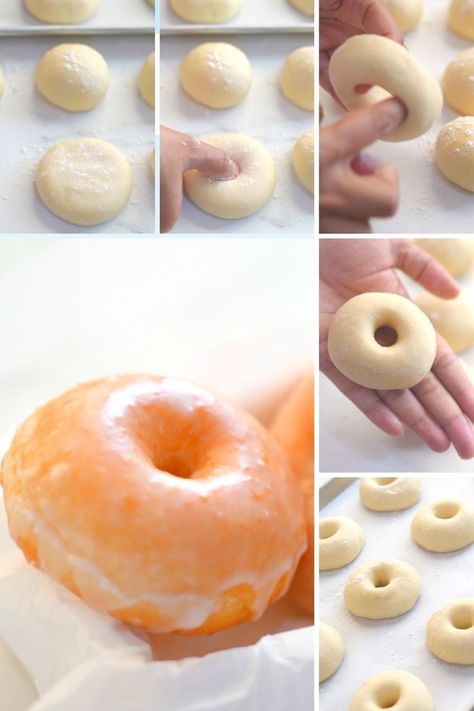 Easy Yeast Donut Recipe, Easy Homemade Donuts Recipe, Donut Cake Ideas, Fluffy Doughnut Recipe, Fried Doughnut Recipe, Donut Recipe Fried, Donuts Fried, Donuts Glazed, Donuts Shop