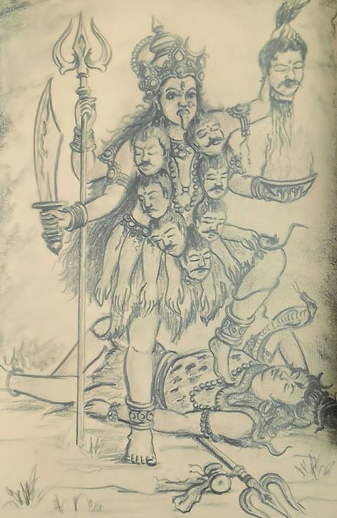 Kali maa Devi Kali Maa Painting, Goddess Kali Drawing, Kali Maa Drawing Pencil, Kali Mata Drawing Sketch, Maa Kali Drawing Sketch, Kali Maa Sketch, Kali Mata Sketch, Maa Kali Sketch, Kali Mata Art