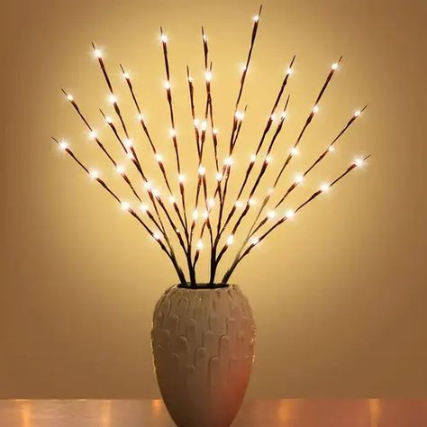 Temu | Explore the Latest Clothing, Beauty, Home, Jewelry & More Branch Vase, Branch Lights, Branch Light, Holiday Living Room Decor, Twig Lights, Tree Artificial, Outdoor Decorative Lights, Twig Branch, Lighted Branches