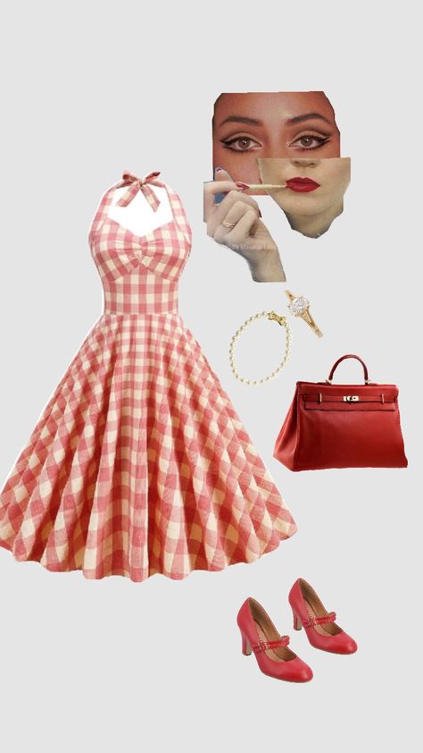 #50s #aesthetic #old #fyp #pinterest #red #elvispresley Aesthetic 50s Outfit, Diy 50s Costume Women 50 Style, 50s Art Style, 50s Outfits Aesthetic, Diy 50s Costume Women, 50s Costume Women, 50's Outfits 1950s, 50s Aesthetic Outfits, 1950s Fashion Aesthetic