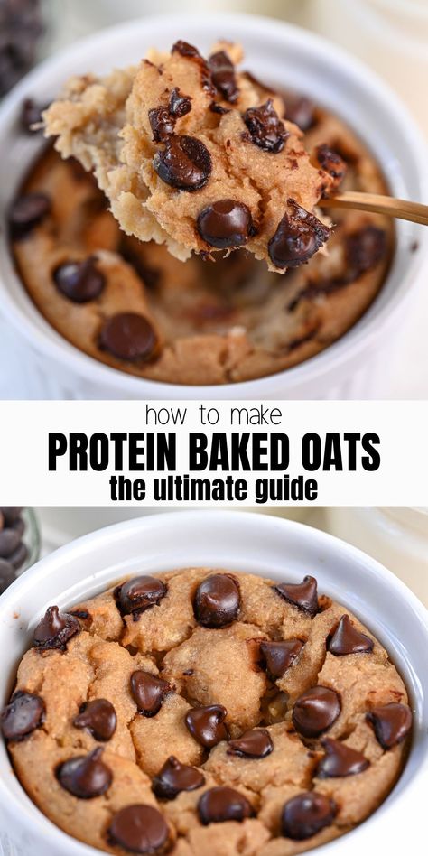 how to make baked oats with protein powder Breakfast Recipes Low Calorie, Breakfast Recipes High Protein, Protein Baked Oats, Low Calorie Baking, Recipes Protein, High Protein Breakfast Recipes, Oat Recipes Healthy, Protein Baking, Protein Oatmeal