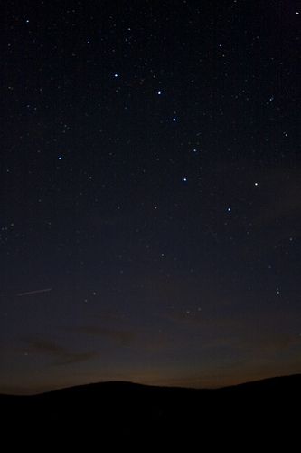 Meteor and Big Dipper  © Jack Sossman Joanna Newsom, Vintage Style Tattoos, Constellation Tattoo, Night Sky Photography, Big Dipper, Night Sky Wallpaper, Backpacking Trip, Best Of Luck, Constellation Tattoos