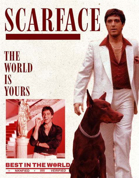 Scar Face Poster, Scarface Aesthetic, The World Is Yours Scarface, Scarface The World Is Yours, Scarface Quotes, Egyptian Poster, Scarface Poster, Scar Face, Police Story