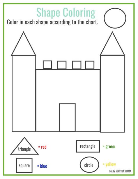 Shapes Worksheets for Preschool [Free Printables] – Mary Martha Mama Shape Worksheets For Preschool, Pre K Worksheets, Shapes Worksheet Kindergarten, Shape Coloring Pages, Shapes Kindergarten, Coloring Worksheet, Printable Shapes, Free Preschool Printables, Free Preschool Worksheets