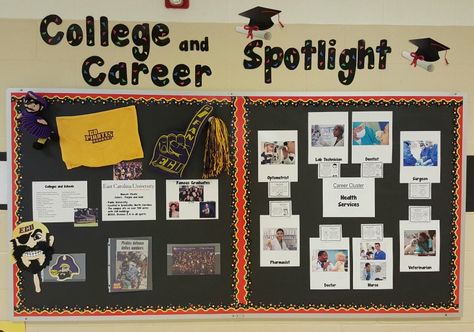 College and Career Readiness - Savvy School Counselor Career Bulletin Boards, School Counselor Bulletin Boards, Counselor Bulletin Boards, School Counseling Bulletin Boards, College Advising, College And Career Readiness, College Advisor, Counseling Bulletin Boards, High School Bulletin Boards