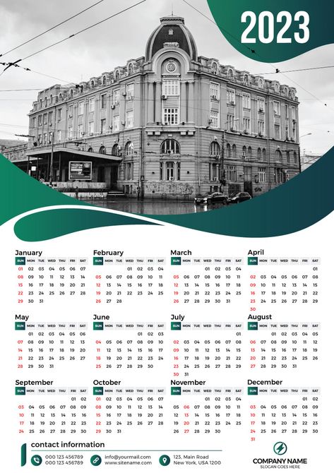 Advertising Design Layout, 2023 Calendar Design, Calendar Poster Design, Desk Calendar Design, Wall Calendar Design, Photoshop Lessons, Calendar Design Template, Instagram Feed Layout, Calendar 2023