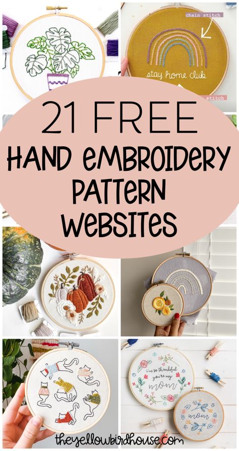 Small Hoop Embroidery Patterns, Embroidered Hand Print, Embroidery For Clothes Ideas, Hand Embroidered Flower Patterns, Line Art Embroidery Patterns, What To Do With Embroidery Projects When Finished, Free Beginner Embroidery Patterns, Funny Embroidery Patterns Free, Sewing Embroidery Designs Free Pattern