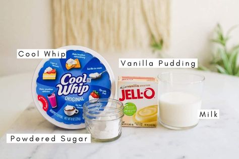 Cream Cheese Frosting With Cool Whip, Cool Whip Cupcake Frosting, Cream Cheese Cool Whip Frosting Instant Pudding, Cool Whip Vanilla Pudding Frosting, Cool Whip Frosting Cream Cheese, Stabilized Cool Whip Frosting, Cool Whip And Cream Cheese Frosting, How To Make Cool Whip Frosting, Pudding And Cool Whip Frosting