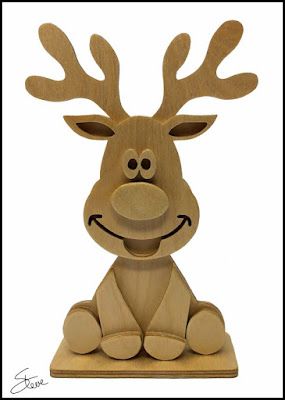 Scrollsaw Workshop: Fred the Reindeer Scroll Saw Pattern. Scroll Saw Projects To Sell, Scroll Saw Crafts, Wood Craft Patterns Free, Wooden Reindeer Diy Wood Crafts, Wooden Reindeer Diy, Christmas Wood Patterns, Free Scroll Saw Patterns Printable, Scroll Saw Christmas Projects, Reindeer Wood Crafts