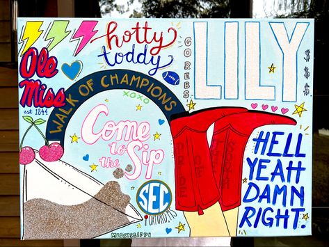 Ole Miss Preppy Painting, Ole Miss Canvas Painting, Ole Miss Decor, Ole Miss Painting, Ole Miss Art, College Dorm Canvas, College Dorm Paintings, Dorm Canvas, College Canvas Art