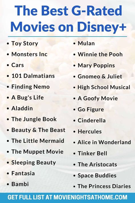 If you're looking for kid-friendly movies, this list of 50 Best G-Rated Movies on Disney Plus right now are perfect to watch together! #disneyplus #disneymovies #disney Movies On Disney Plus, Kid Friendly Movies, Summer Movie Night, The Muppet Movie, Disney Animated Movies, Summer Movie, Movies Disney, Be With You Movie, Goofy Movie